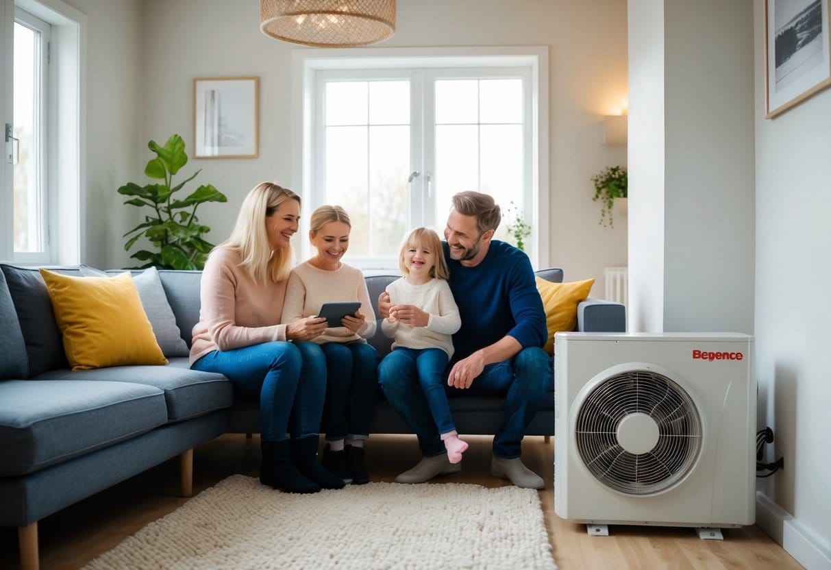 En familie i Bogense sparer gladeligt energi og penge med en ny varmepumpe og nyder et varmt og hyggeligt hjem